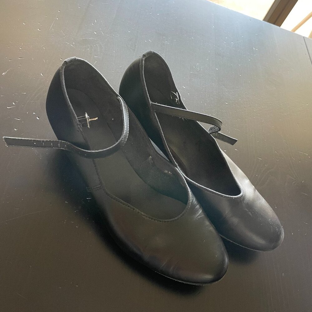 Black 1" character shoes